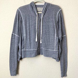 All Saints Burnout Slouchy Oversized Lex Zip Front Hoodie Size 10